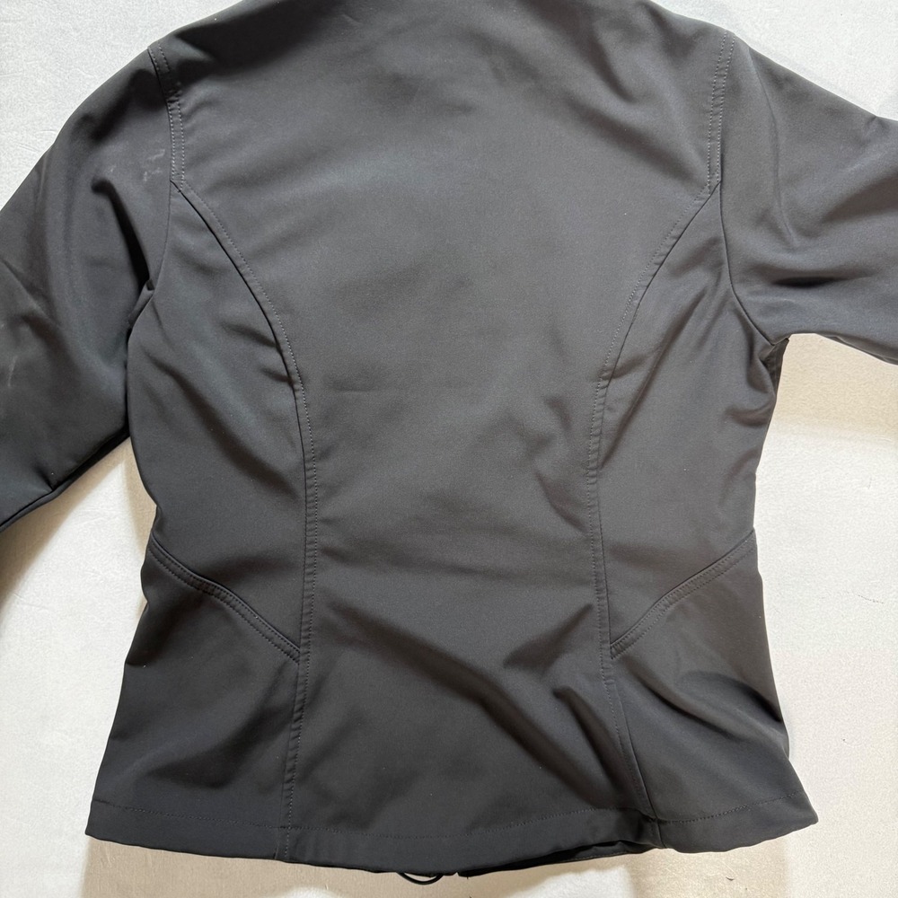 Eddie‎ Bauer Mens Medium Softshell Jacket Layered Full Zip Water Resistant Black - Picture 3 of 9